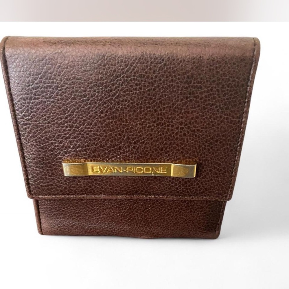 Evan Picone Brown Wallet with Gold Accent